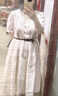 百圖betu女裝春夏新款連衣裙文藝減齡法式復古連衣裙女2403D06 米白 L 曬單實(shí)拍圖