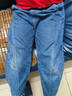 左西男童牛仔褲兒童褲子春裝2026新款男孩春裝中大童長(cháng)褲 牛仔色 150 曬單實(shí)拍圖