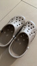 卡駱馳（CROCS）貝雅洞洞鞋男鞋女鞋輕便耐磨一腳蹬拖鞋休閑鞋百搭花園鞋|10126 卵石色-2V3 41 /42(260mm) 曬單實(shí)拍圖