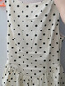 UR秋季新款女裝法式波點(diǎn)蝴蝶結裝飾無(wú)袖連衣裙UWG750189 米白印花 S 曬單實(shí)拍圖