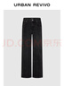 UR2026春季新款女裝氣質(zhì)做舊直筒棉質(zhì)超長(cháng)牛仔長(cháng)褲UWM860021 曬單實(shí)拍圖