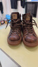 公牛世家馬丁靴男春夏季高幫大頭工裝皮鞋男士加絨棉鞋英倫風(fēng)復古機車(chē)靴子 紅棕【四季款單鞋】GN251Y086 40 （運動(dòng)鞋碼） 曬單實(shí)拍圖