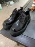 卡帝樂(lè )鱷魚(yú)（CARTELO）皮鞋男真皮春秋季韓版商務(wù)正裝休閑大頭厚底增高結婚新郎德比鞋子 黑色 42 【標準皮鞋碼-相當于運動(dòng)鞋43碼】 曬單實(shí)拍圖