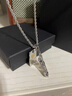 惜禮鈦鋼項鏈男士潮流羽毛吊墜時(shí)尚長(cháng)款衛衣毛衣鏈情人節禮物送男朋友 方牌羽毛項鏈 曬單實(shí)拍圖
