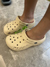 卡駱馳（CROCS）洞洞鞋貝雅云彩女鞋夏季新款休閑透氣厚底增高拖鞋涼鞋208186 208186-11S/冬日白 37-38 (240mm) W7 曬單實(shí)拍圖