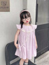 G.duck小黃鴨童裝女童連衣裙夏季新款公主裙兒童無(wú)袖裙子女寶寶夏天衣服 香芋紫 110 （建議身高100cm 4-5歲）cm 曬單實(shí)拍圖