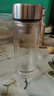 富光玻璃杯雙層帶茶隔大容量水杯 高檔商務(wù)泡茶杯 高硼硅杯子500ml 曬單實(shí)拍圖
