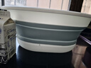 諾蘭森迪 旅行折疊盆洗臉盆子家用旅游軍訓必備用品水盆宿舍灰白色-大號 曬單實(shí)拍圖