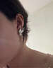 逐青液態金屬感蝴蝶翅膀耳釘女輕奢不規則鑲鉆耳環女士小眾網紅耳飾品 蝴蝶翅膀耳釘一對 曬單實拍圖
