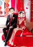 羅蒙新郎結婚禮服西服套裝男士韓版修身休閑正裝訂婚婚禮西裝 黑色二扣西服+西褲+馬甲+送襯衫 XL 曬單實拍圖