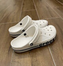 卡駱馳（CROCS）貝雅卡駱班洞洞鞋輕便耐磨一腳蹬休閑鞋女鞋時(shí)尚沙灘鞋|205089 白/深藍-126 37 /38(230mm) 曬單實(shí)拍圖