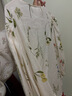 H&M女裝襯衫春夏松馳感亞麻混紡通勤泡泡袖印花麻質(zhì)襯衫1256527 白色/花卉 XL 170/116 曬單實(shí)拍圖