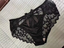 寶娜斯蕾絲三角內褲女夏季薄款透氣棉襠情調純欲誘惑性感提臀高級禮盒裝 豆沙色+白色+黑色 三條裝 L 適合（105-125斤） 曬單實(shí)拍圖