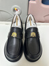 天美意常青藤樂(lè )福鞋女單鞋明星同款厚底小徽章通勤百搭小皮鞋時(shí)尚女鞋 【徽章款】-黑色（孔雪兒段奧娟同款） 35 曬單實(shí)拍圖