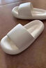 紅豆踩屎感涼拖鞋女士2026新款夏季室內居家休閑浴室防滑防臭腳拖鞋男 米白 38-39 【適合37-38腳穿】 曬單實(shí)拍圖