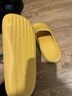 樸西香蕉船涼拖鞋女士浴室不易滑居家室內四季情侶拖鞋男 黃色 37-38 曬單實(shí)拍圖