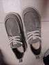 百麗男鞋舒適休閑鞋26夏新厚底增高4cm透氣輕盈布鞋8WK04 灰色 42 曬單實(shí)拍圖