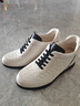 LING MEI CHEN一腳蹬女鞋新款小白鞋內增高厚底真皮百搭休閑運動(dòng)鞋透氣松糕鞋 白色 37 曬單實(shí)拍圖