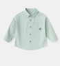 嘟嘟家【100%棉】?jì)和r衫春季新款男童白色襯衣寶寶上衣女童衣服春裝潮 水藍色 100 曬單實(shí)拍圖