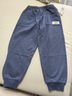 拉比男女童春秋季貼袋束口長(cháng)褲寬松兒童長(cháng)褲運動(dòng)褲衛褲休閑褲 牛仔 110 曬單實(shí)拍圖