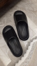 樸西新款EVA踩屎感厚底拖鞋女士居家室內情侶拖鞋男 黑色 42-43 曬單實(shí)拍圖