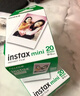 拍立得現貨拍立得相紙適用mini7+/7s/8/9/11/12/25/90/link系列通用膠卷 白邊相紙20張（單雙盒隨機） 曬單實(shí)拍圖