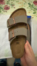 BIRKENSTOCK勃肯德國進(jìn)口男女款經(jīng)典舒適軟木Arizona雙扣拖鞋 灰色窄版151213 38 曬單實(shí)拍圖