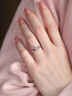 PROSHEVE四爪一克拉培育鉆石戒指女高級(jí)感鉆戒求結(jié)婚七夕情人節(jié)禮物送女友 曬單實(shí)拍圖