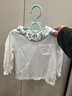 OAK FAMILY早秋兒童柔軟荷葉邊長(cháng)袖上衣女寶寶套頭娃娃小衫T恤精致白色 白色 80 cm 曬單實(shí)拍圖