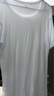 浪莎短袖男士純棉T恤抗菌薄款老頭衫內搭全棉打底衫吸汗內衣汗衫 白色 曬單實(shí)拍圖