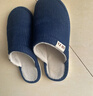 回力棉拖鞋男女士加絨秋冬季室內防臭滑保暖棉拖鞋HL0006藍色40-41碼 曬單實(shí)拍圖