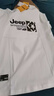 JEEP吉普【7A抗菌】100%純棉T恤男士短袖夏季寬松透氣衣服男裝 白色XL 曬單實(shí)拍圖