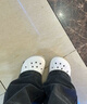 卡駱馳（CROCS）貝雅卡駱班洞洞鞋輕便耐磨一腳蹬休閑鞋女鞋時(shí)尚沙灘鞋|205089 黑色/白色-066 41 /42(260mm) 曬單實(shí)拍圖