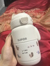 蘇泊爾（SUPOR）兒童保溫杯男女孩學(xué)生水杯水壺316L不銹鋼便攜吸管杯大容量學(xué)飲杯 【背帶款-杯口可換】椰奶白 500ml 曬單實(shí)拍圖