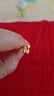 中國黃金（CHINA GOLD）狐貍黃金耳釘女足金耳飾七夕情人節(jié)禮物送女朋友老婆 足金耳釘（金重約1g） 曬單實拍圖