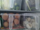 日式冰箱收納盒蔬菜冷凍保鮮盒廚房透明抽屜式塑料儲物盒雞蛋密封 冰箱收納盒透明帶手柄【2個(gè)裝】 曬單實(shí)拍圖