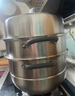 康巴赫304不銹鋼三層蒸鍋蒸籠復底大湯蒸鍋多功能鍋具32cm燃氣灶通用 曬單實(shí)拍圖