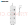 BLAUPUNKT歐標插排韓國歐洲轉換插頭俄羅斯德標插座德國排插西班牙法國巴厘島插頭轉換器4位分控1.8米 曬單實(shí)拍圖