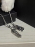 惜禮鈦鋼項鏈男士潮流羽毛吊墜時(shí)尚長(cháng)款衛衣毛衣鏈情人節禮物送男朋友 方牌羽毛項鏈 曬單實(shí)拍圖