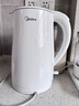 美的（Midea）電熱水壺燒水壺1.7L304不銹鋼0涂層雙層隔熱自動(dòng)斷電1500W養生沖奶泡茶 MK-SH17M130 曬單實(shí)拍圖