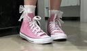 匡威（Converse）All Star春季新品經(jīng)典男女高幫帆布鞋甜桃粉M9006C M9006C 36 曬單實(shí)拍圖