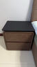林之語(yǔ)全實(shí)木床頭柜臥室小型床頭置物架沙發(fā)邊柜子家用收納儲物柜置物柜 【熱賣(mài)主圖款】曜石黑臺面-胡桃色-孕嬰級標準 50x40x50cm 曬單實(shí)拍圖