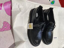 百麗通勤商務(wù)皮鞋男鞋春夏牛皮褶皺皮休閑皮鞋A1373 黑色-單里 42 曬單實(shí)拍圖