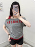 美式辣妹假兩件復古設計感短袖T恤女夏季灰色設計感露肩顯瘦上衣 灰色純棉優(yōu)質(zhì)版 XL 曬單實(shí)拍圖