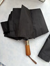 天瑋傘業(yè)全自動(dòng)晴雨傘三折大號加大加固抗風(fēng)黑膠防曬商務(wù)木柄192骨可定制 曬單實(shí)拍圖