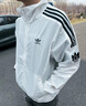 adidas復古風(fēng)休閑梭織立領(lǐng)夾克外套男女秋季阿迪達斯官方三葉草   亮白   M 曬單實(shí)拍圖