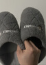 俞兆林棉拖鞋男女居家用室內簡(jiǎn)約保暖毛絨包跟防滑棉鞋 YI004 曬單實(shí)拍圖
