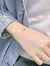 中國黃金（CHINA GOLD）黃金手鏈女四葉草手鏈5G足金轉(zhuǎn)運(yùn)珠手飾七夕情人節(jié)送女朋友禮物 【京速達(dá)】足金手鏈 約1.7-1.8g 曬單實(shí)拍圖