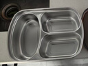 物芯質(zhì)造304不銹鋼保鮮飯盒分格帶飯可微波加熱上班族便當盒 三格 1350ml 曬單實(shí)拍圖