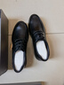 奧康（Aokang）官方男士商務(wù)通勤系帶舒適休閑皮鞋透氣西裝牛皮鞋爸爸 黑色 42 曬單實(shí)拍圖
